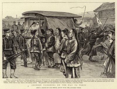 Chinese Gevangenen op Weg naar Tokio door Georges Ferdinand Bigot